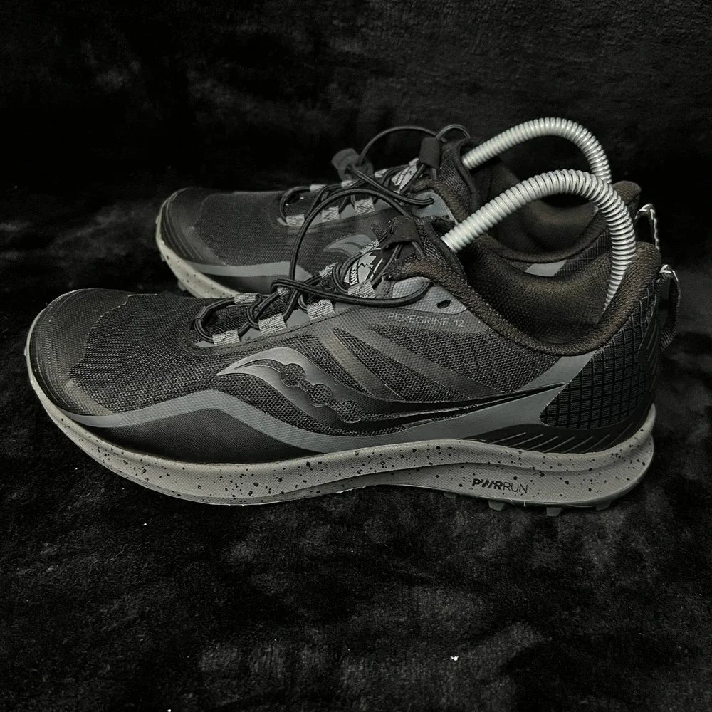 Saucony‎ Peregrine 12 S10737-05 Womens 9.5 Running Shoes Black Charcoal Sneaker